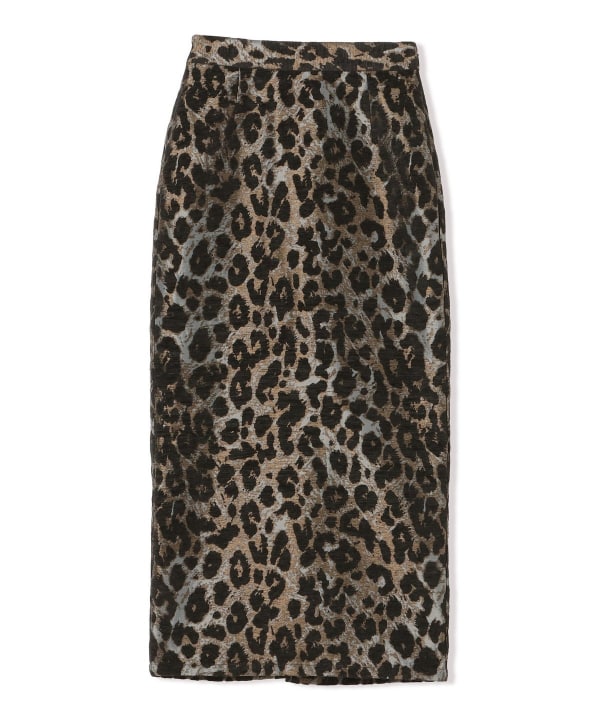 Leopard print tight skirt