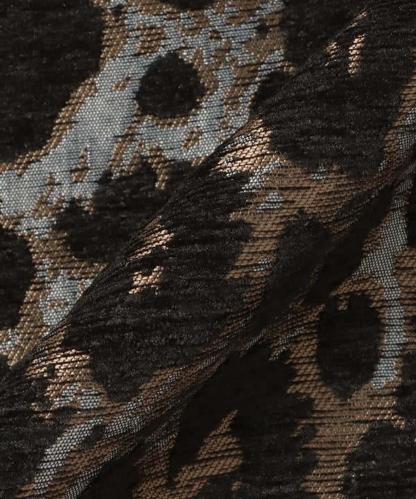 Leopard print tight skirt