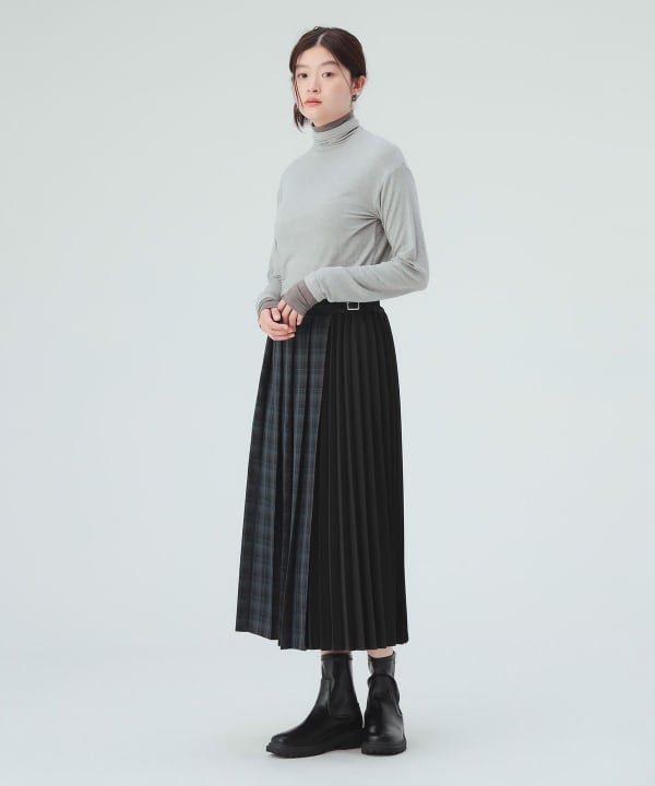 Mixed pleated skirt [H: 171cm]