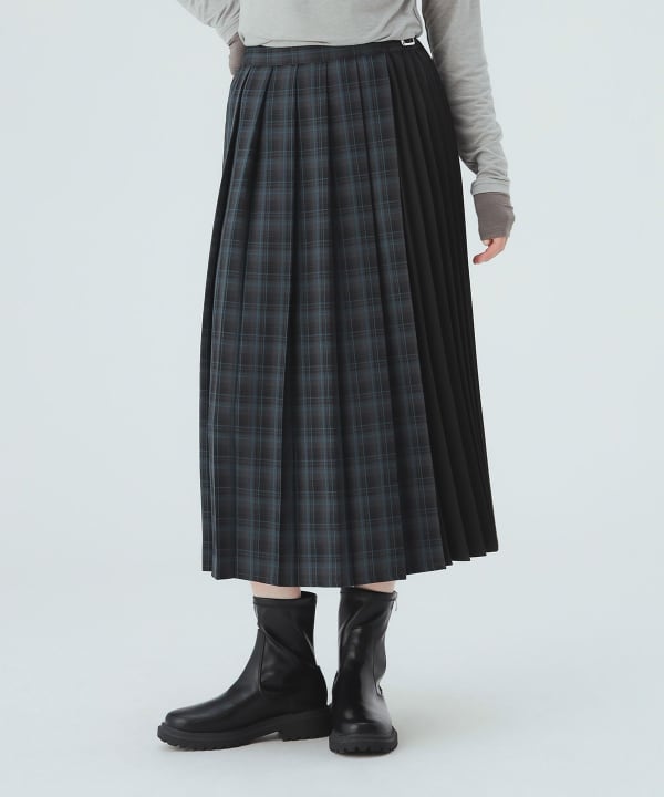 Mixed pleated skirt [H: 171cm]