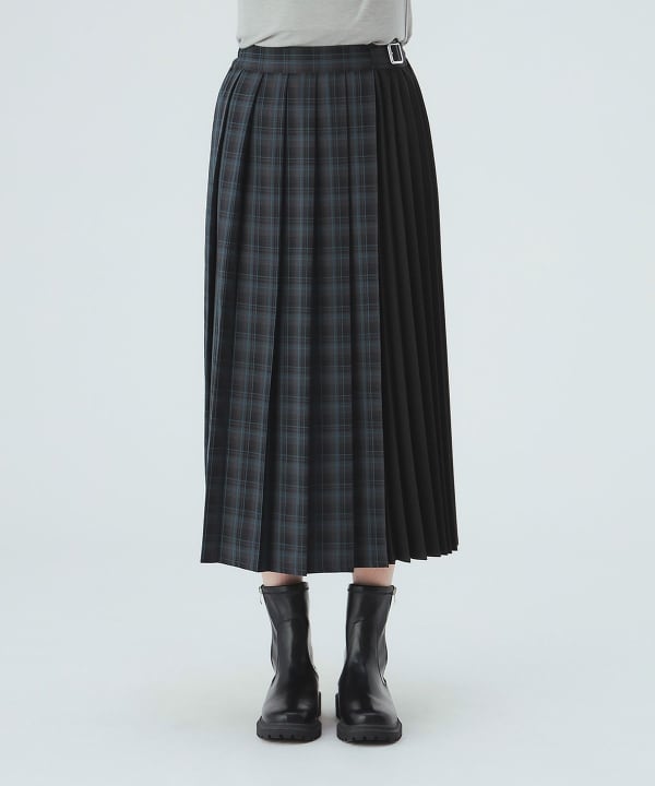 Mixed pleated skirt [H: 171cm]