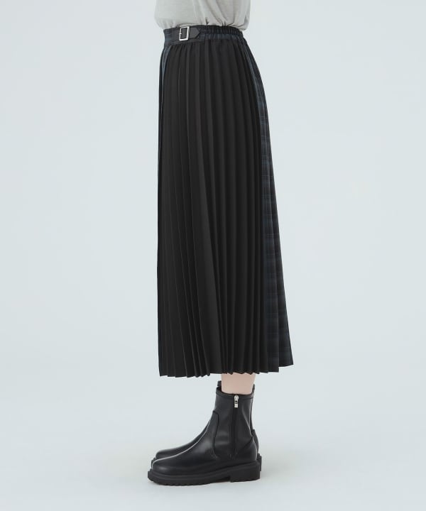 Mixed pleated skirt [H: 171cm]