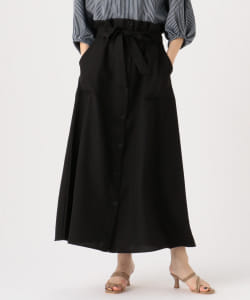 BEAMS HEART / リボンベルト付き ギャザースカート