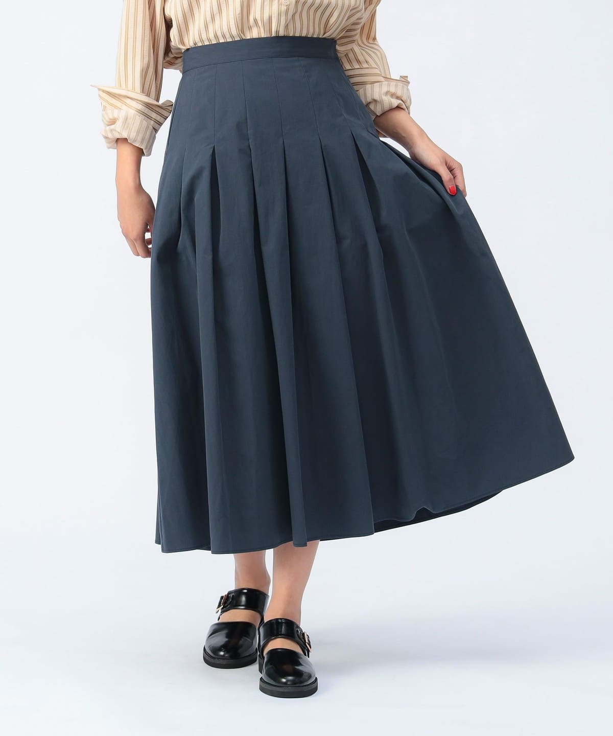 タック フレアスカート スカート WOMEN NAVY M タック フレアスカート スカート WOMEN NAVY M