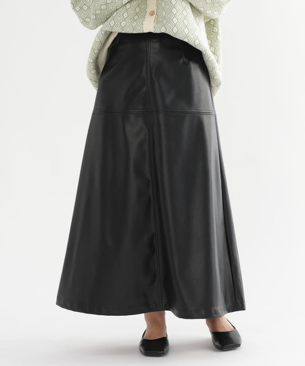 【美品】Ray BEAMS フェイクレザーロングスカート 61271139370_C_2.jpg