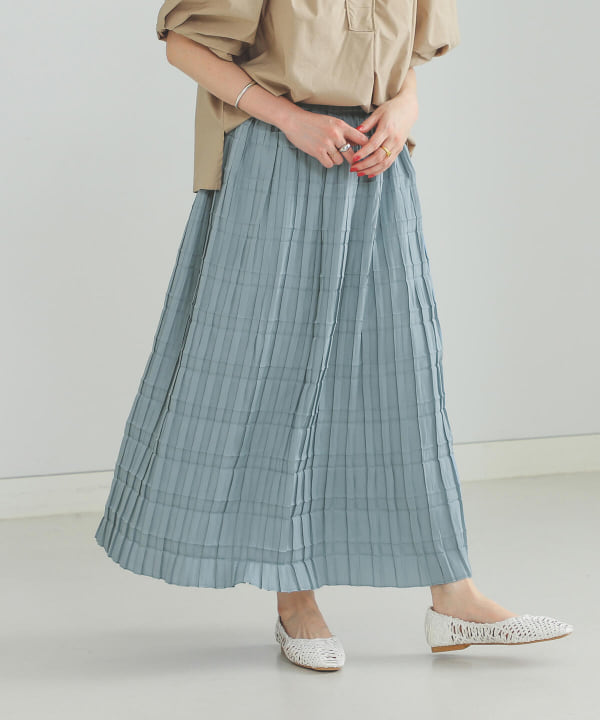 BEAMS HEART BEAMS HEART Outlet] BEAMS HEART / Check pleated skirt