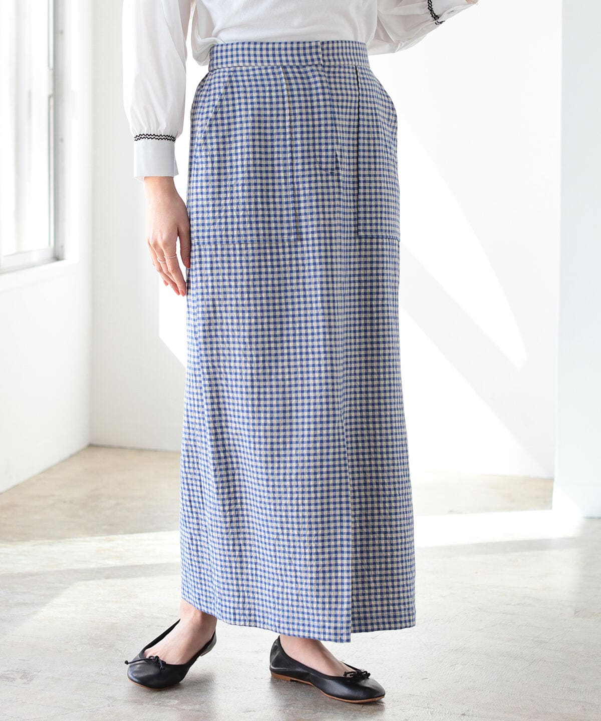 ギンガム タイトスカート スカート WOMEN G. BLUE M ギンガム タイトスカート スカート WOMEN G. BLUE M