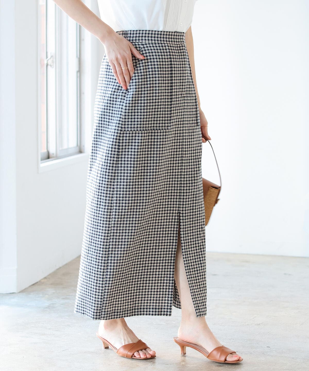 ギンガム タイトスカート スカート WOMEN NAVY S ギンガム タイトスカート スカート WOMEN NAVY S