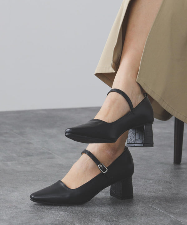 BEAMS HEART BEAMS HEART Outlet] BEAMS HEART / Block heel strap 