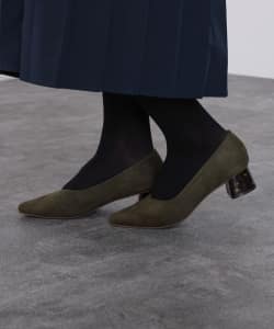 ブロックヒール スクエアトゥ パンプス（22.5～24.5cm）