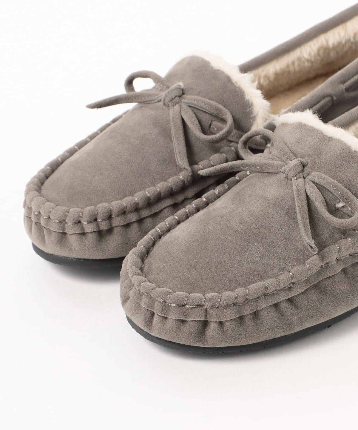 BEAMS HEART (BEAMS HEART) Faux Suede Boa Moccasins (Shoes Shoes 