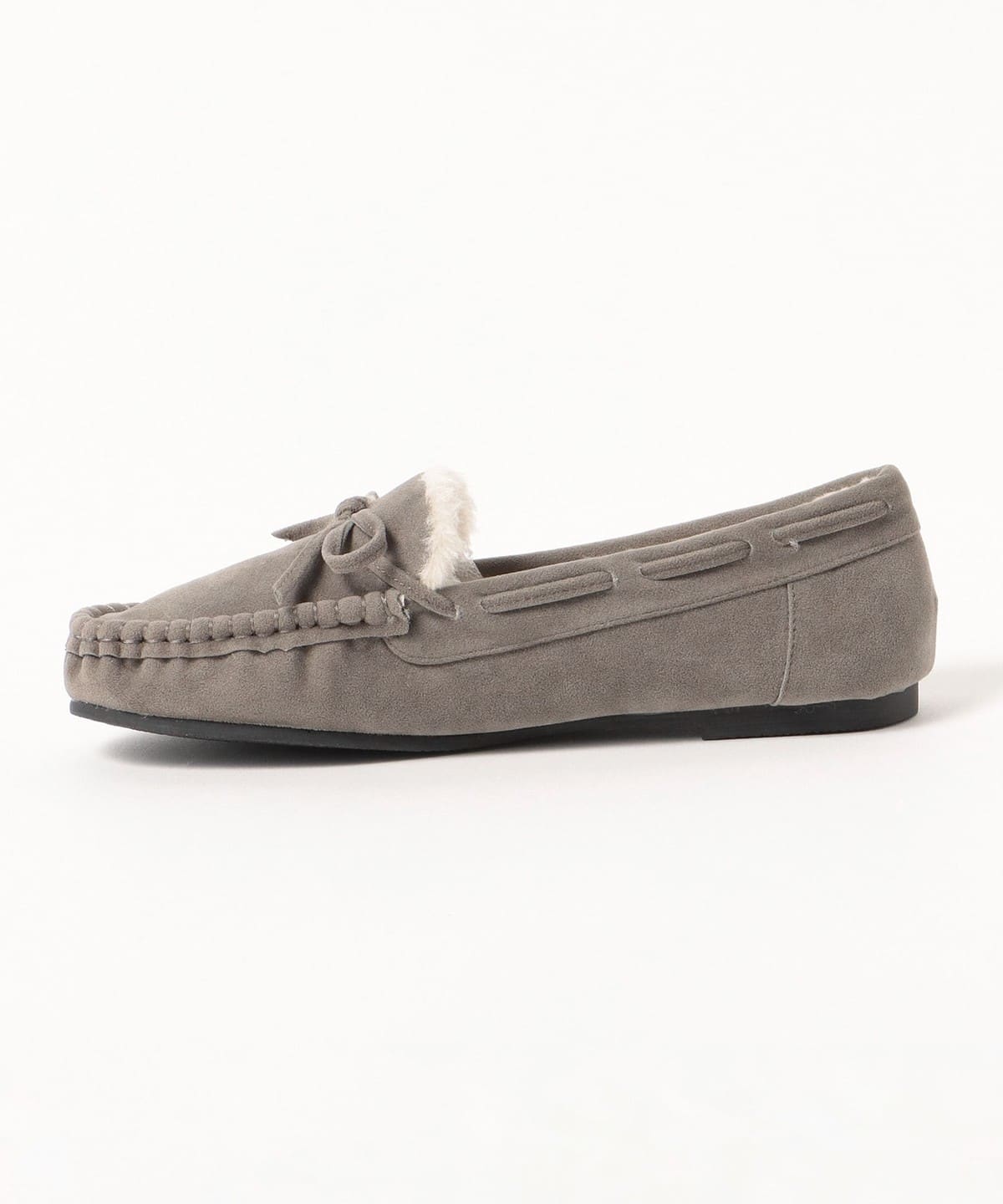 BEAMS HEART (BEAMS HEART) Faux Suede Boa Moccasins (Shoes Shoes 