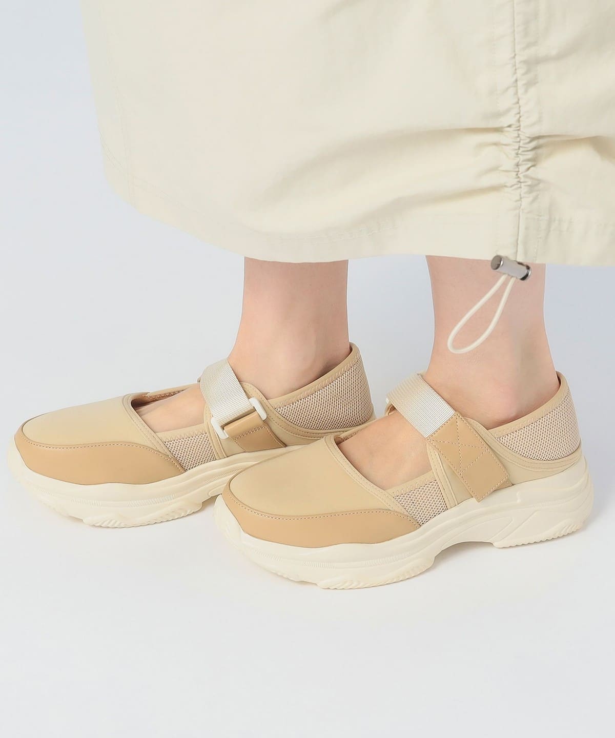 ベルト スニーカーサンダル(22.5 24.5cm) シューズ WOMEN BEIGE S ベルト スニーカーサンダル(22.5 24.5cm) シューズ WOMEN BEIGE S