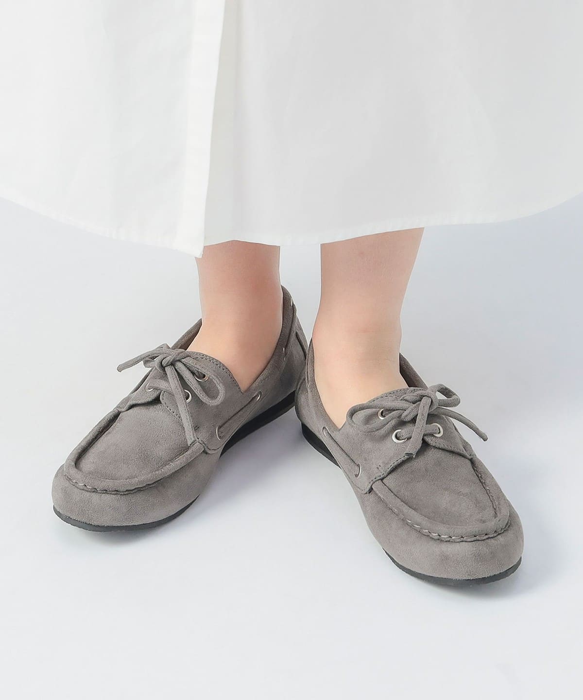 【6/5新規値下げ】デッキシューズ(22.5 24.5cm) シューズ WOMEN GREY M 【6/5新規値下げ】デッキシューズ(22.5 24.5cm) シューズ WOMEN GREY M