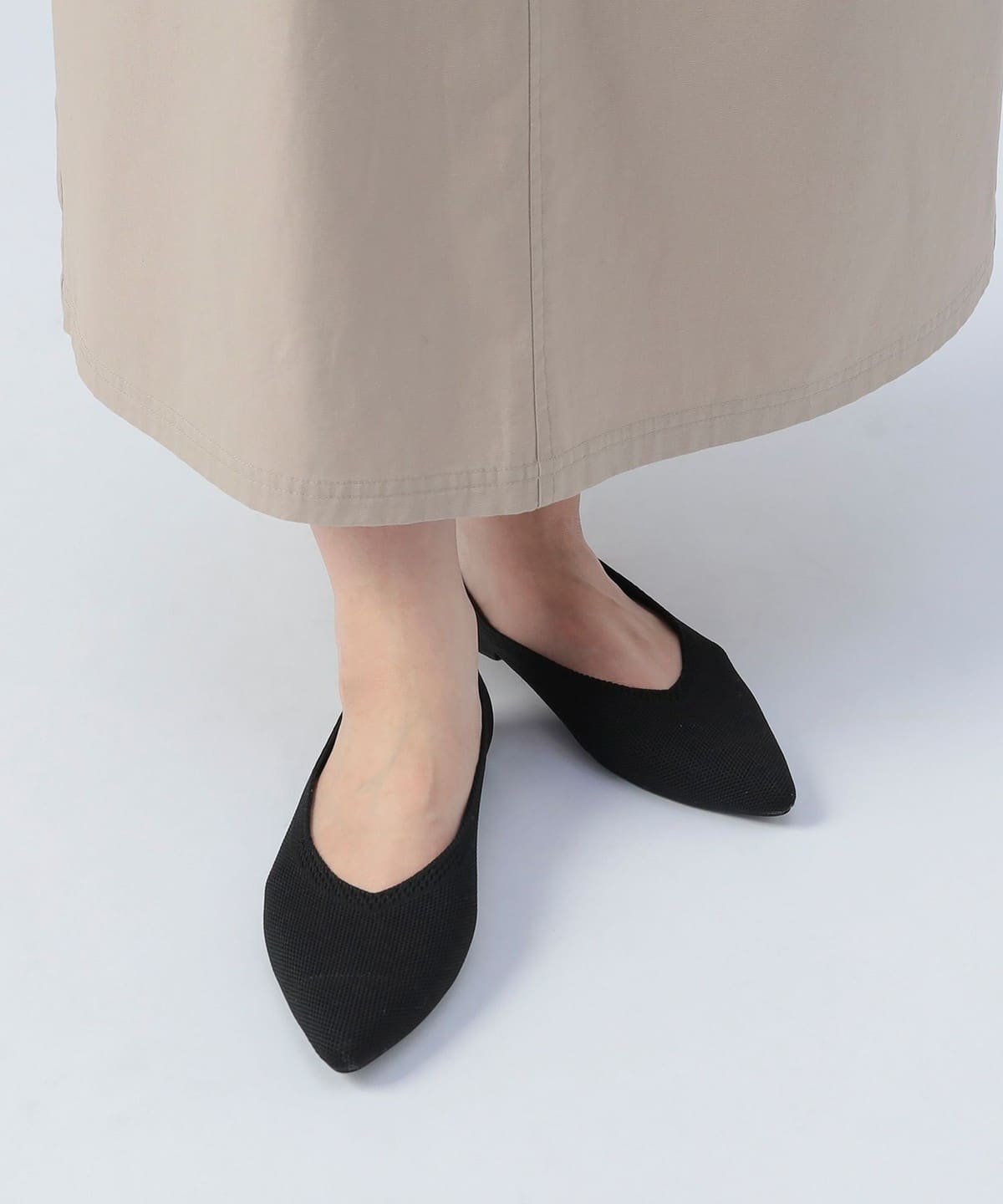 ニット パンプス(22.5 24.5cm) シューズ WOMEN BLACK S ニット パンプス(22.5 24.5cm) シューズ WOMEN BLACK S