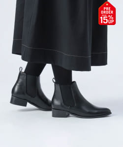 【+15%ポイントUP】フェイクレザー サイドゴアブーツ（22.5～24.5cm）