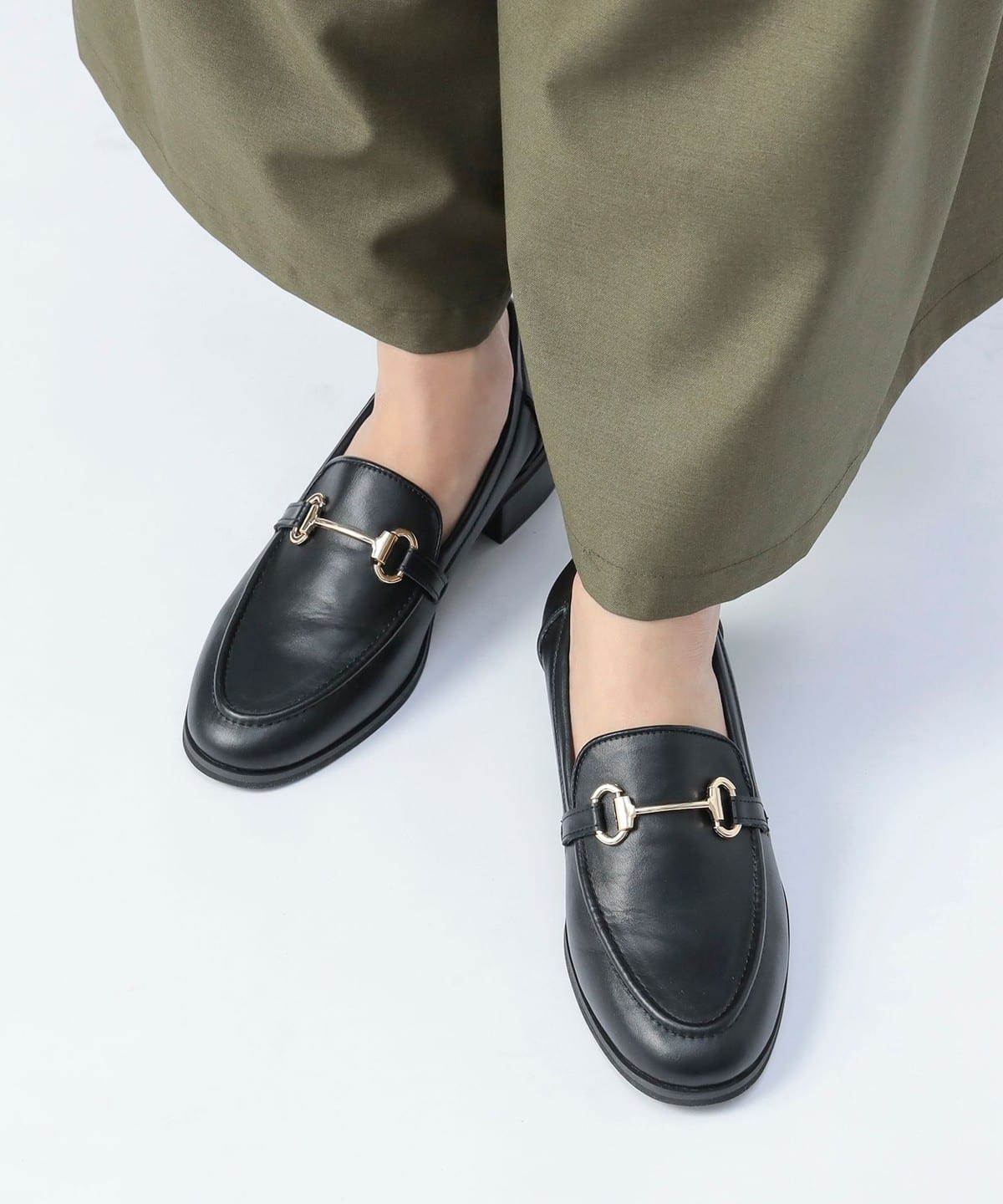 ビット付 ローファー シューズ WOMEN BLACK S ビット付 ローファー シューズ WOMEN BLACK S