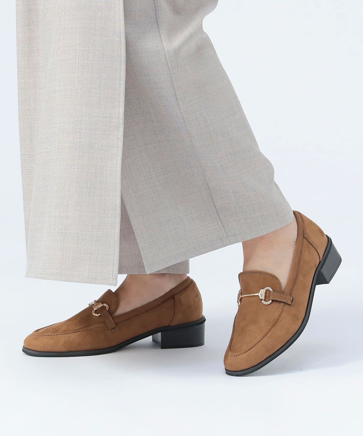 ビット付 ローファー シューズ WOMEN BEIGE S ビット付 ローファー シューズ WOMEN BEIGE S