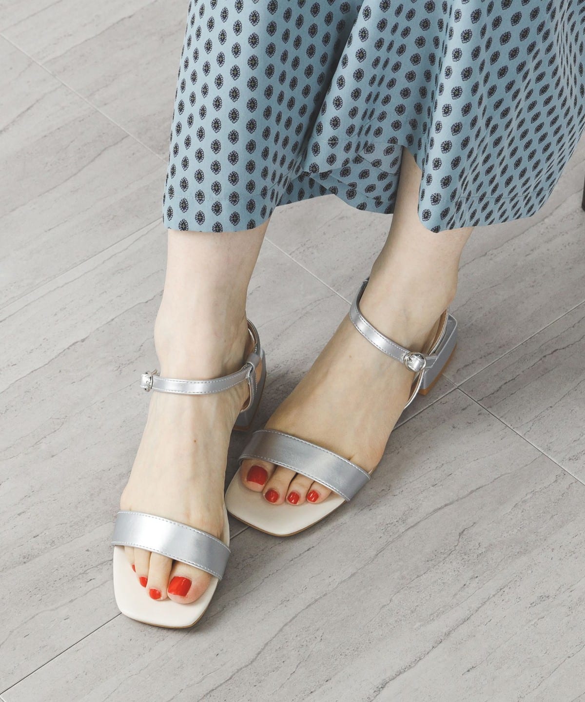 細ストラップ サンダル シューズ WOMEN SILVER S 細ストラップ サンダル シューズ WOMEN SILVER S