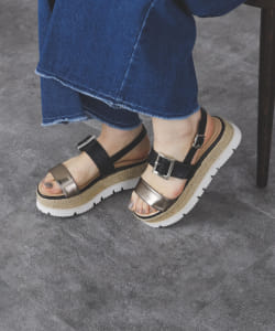 バックル ジュート 2層 サンダル