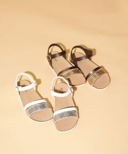 ダブルベルト グリッター サンダル（22.5～24.5cm）