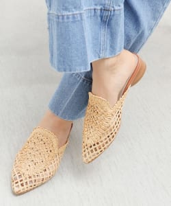 【5/15再値下げ】ペーパーレース編み ミュールサンダル（22.5～24.5cm）