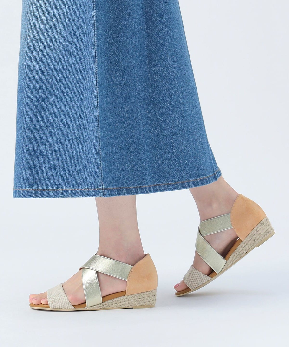 クロスベルト ジュート サンダル(22.5 24.5cm) シューズ WOMEN NATURAL×GOLD S クロスベルト ジュート サンダル(22.5 24.5cm) シューズ WOMEN NATURAL×GOLD S