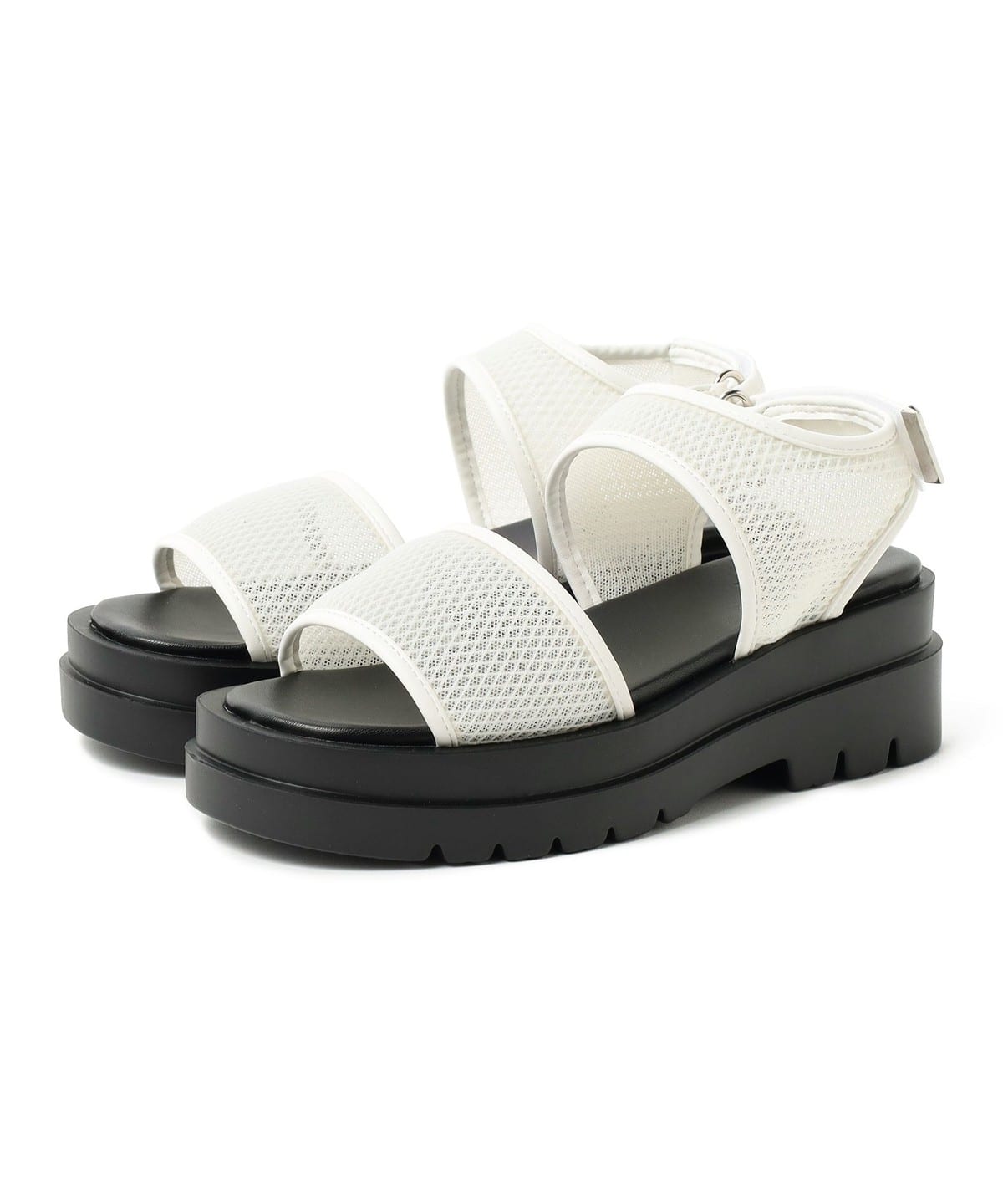 シアー プラットフォーム サンダル(22.5 24.5cm) シューズ WOMEN WHITE M シアー プラットフォーム サンダル(22.5 24.5cm) シューズ WOMEN WHITE M