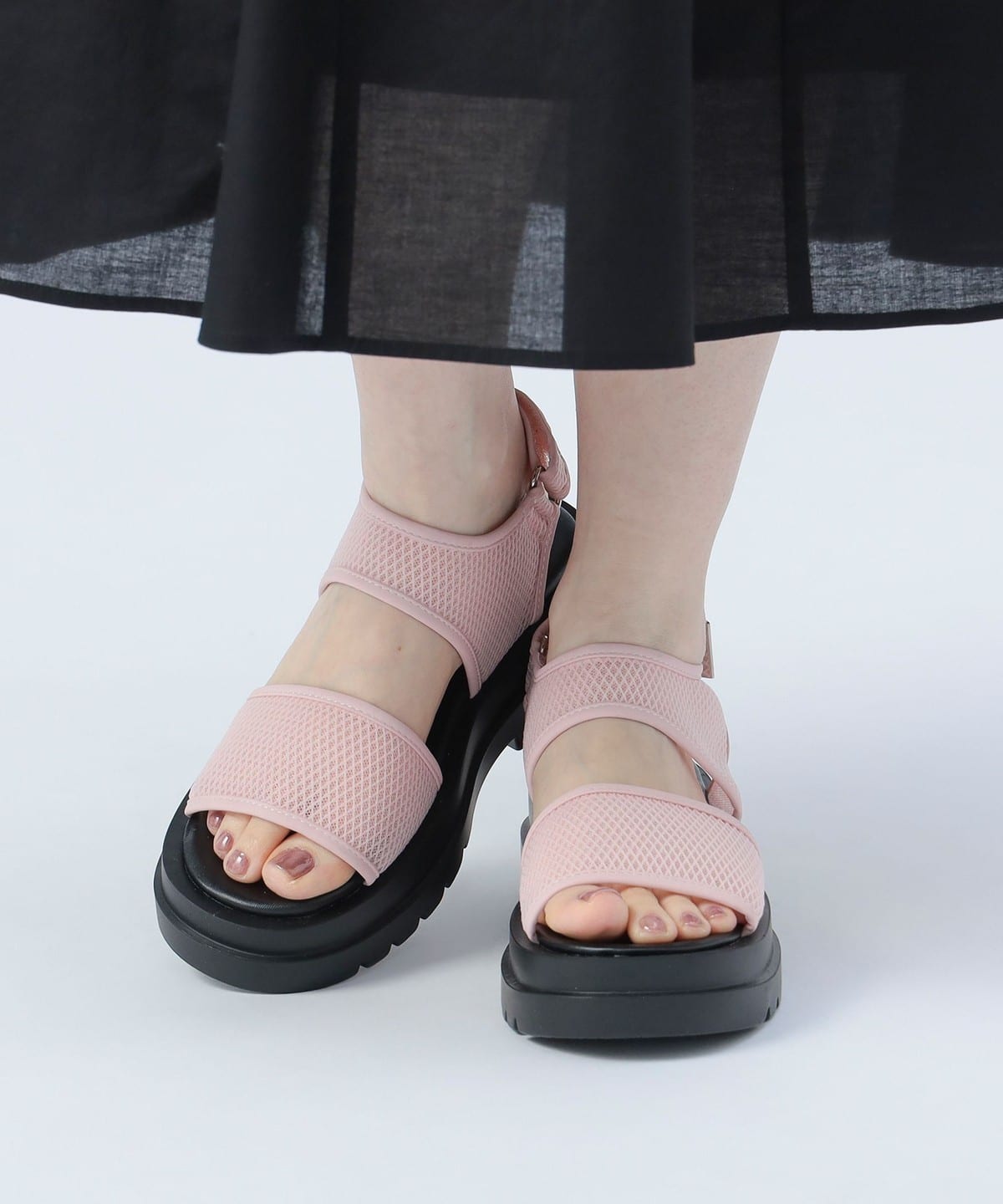 シアー プラットフォーム サンダル(22.5 24.5cm) シューズ WOMEN PINK S シアー プラットフォーム サンダル(22.5 24.5cm) シューズ WOMEN PINK S