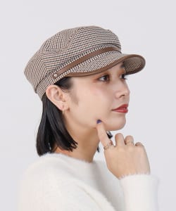 千鳥格子 マリンキャスケット