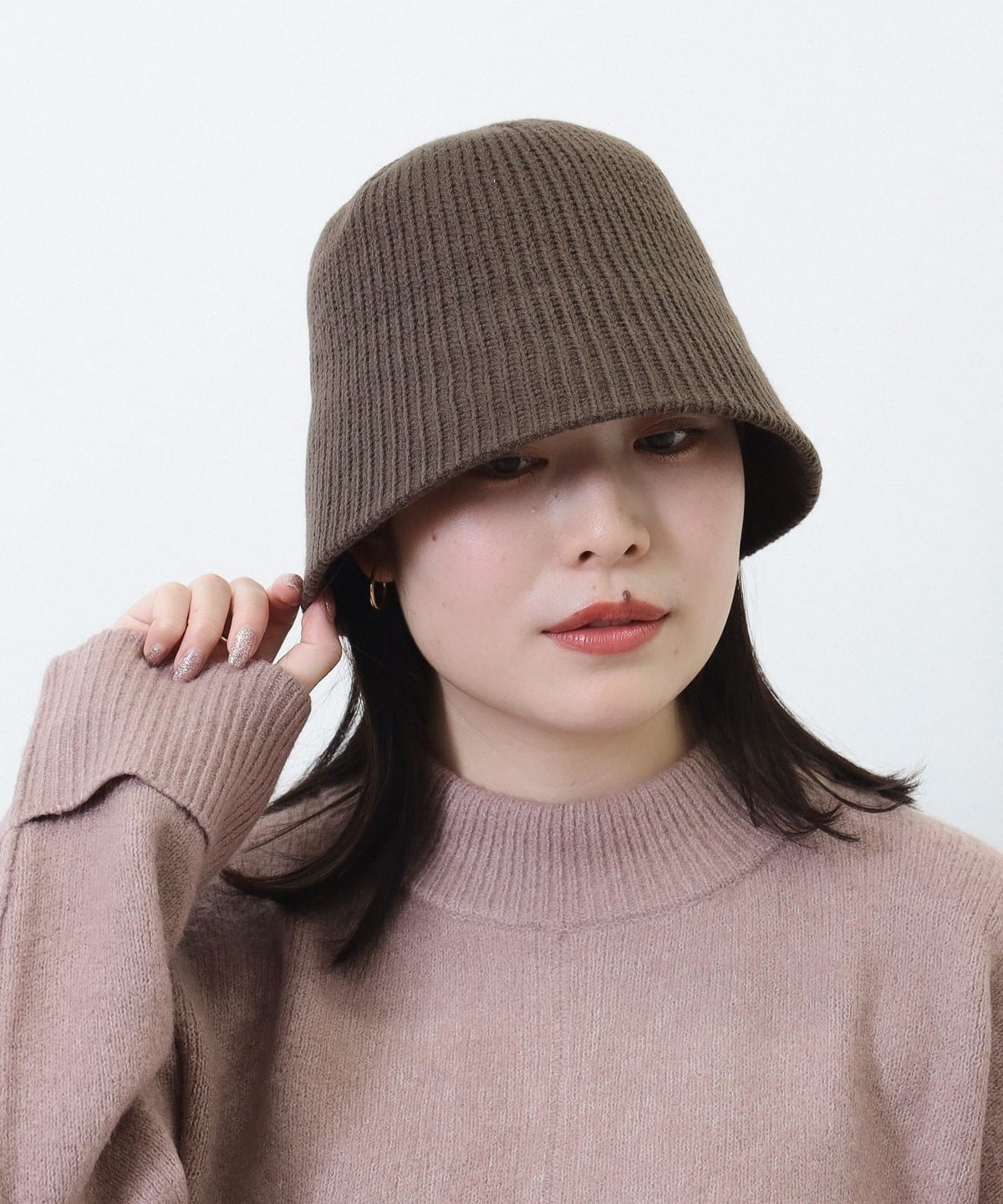 サーモ素材 ダウンブリム ハット 帽子 WOMEN BROWN ONE SIZE サーモ素材 ダウンブリム ハット 帽子 WOMEN BROWN ONE SIZE