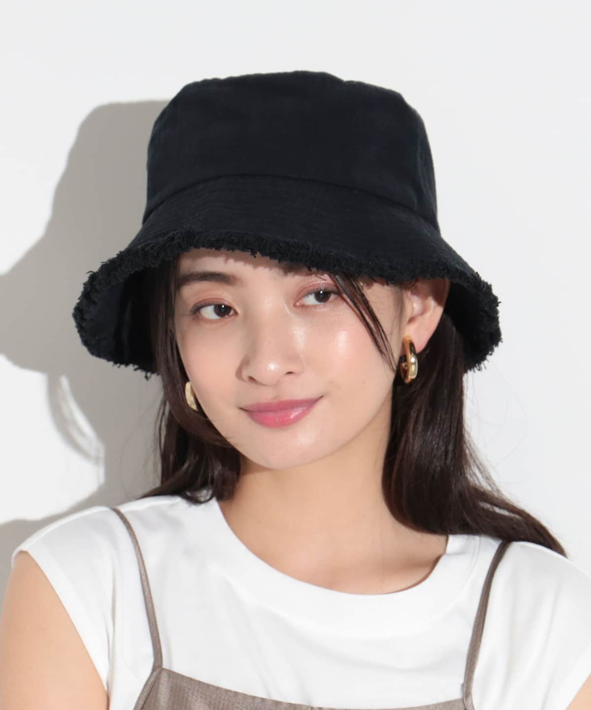BEAMS HEART(ビームス ハート)つば先 フリンジハット(帽子 BEAMS HEART(ビームス ハート)つば先 フリンジハット(帽子
