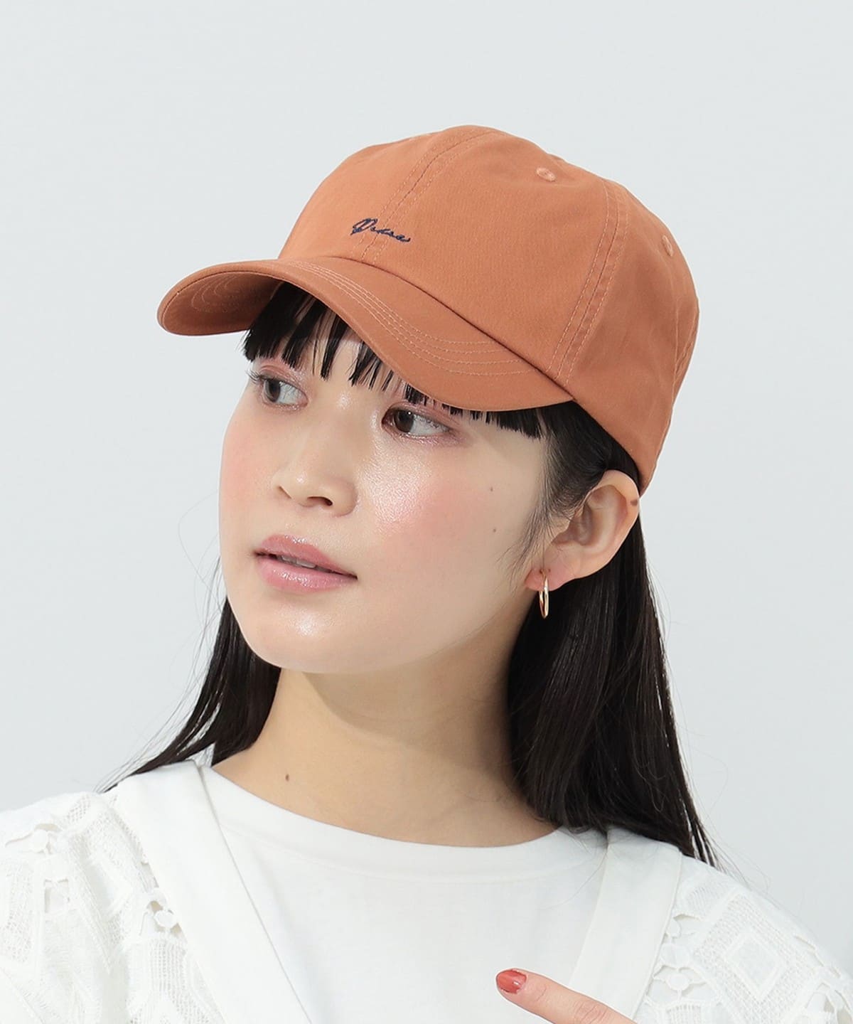 カラー刺繍 キャップ 帽子 WOMEN ORANGE ONE SIZE カラー刺繍 キャップ 帽子 WOMEN ORANGE ONE SIZE
