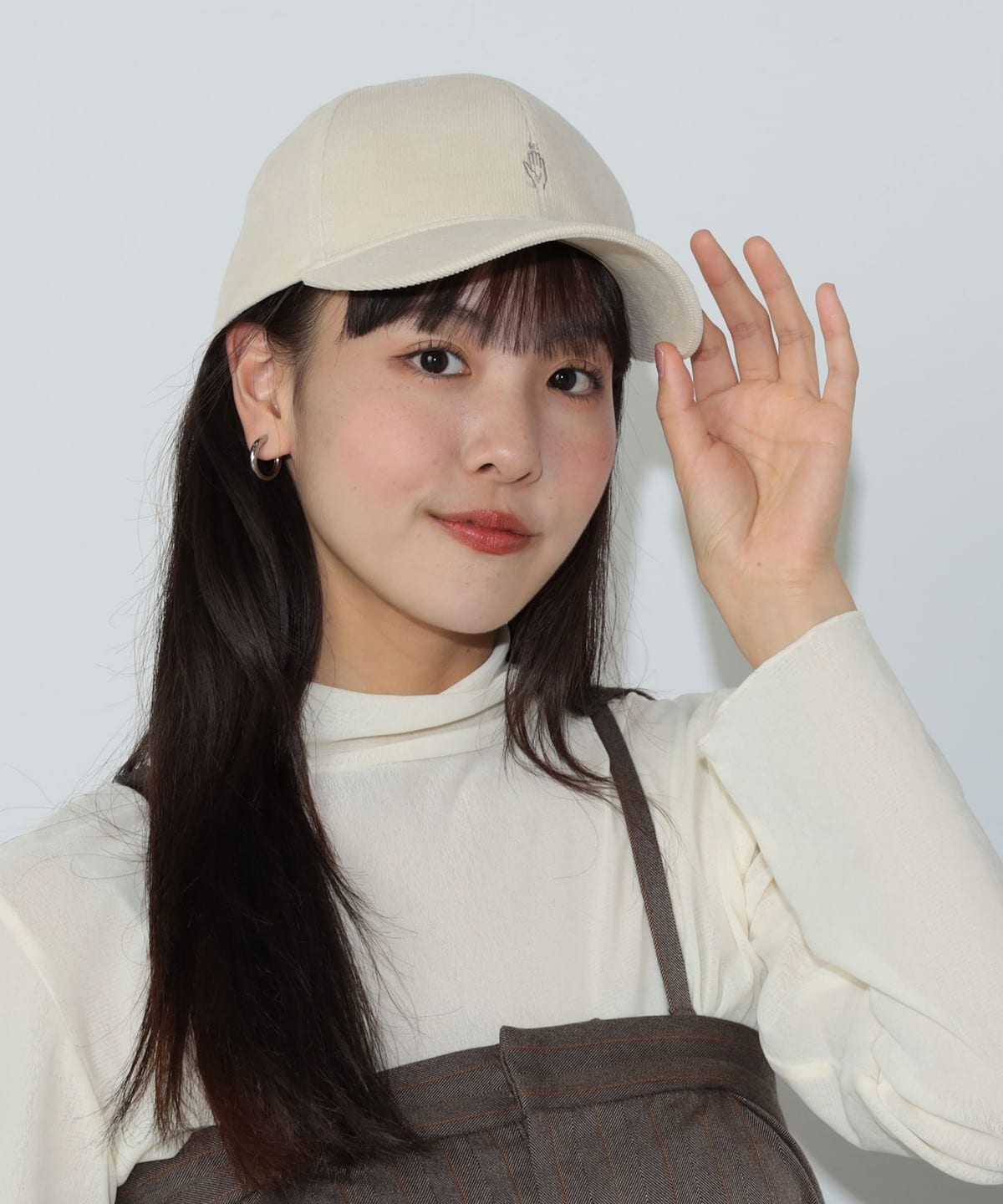 ハンドサイン 細コーデュロイ キャップ 帽子 WOMEN OFF WHITE ONE SIZE ハンドサイン 細コーデュロイ キャップ 帽子 WOMEN OFF WHITE ONE SIZE
