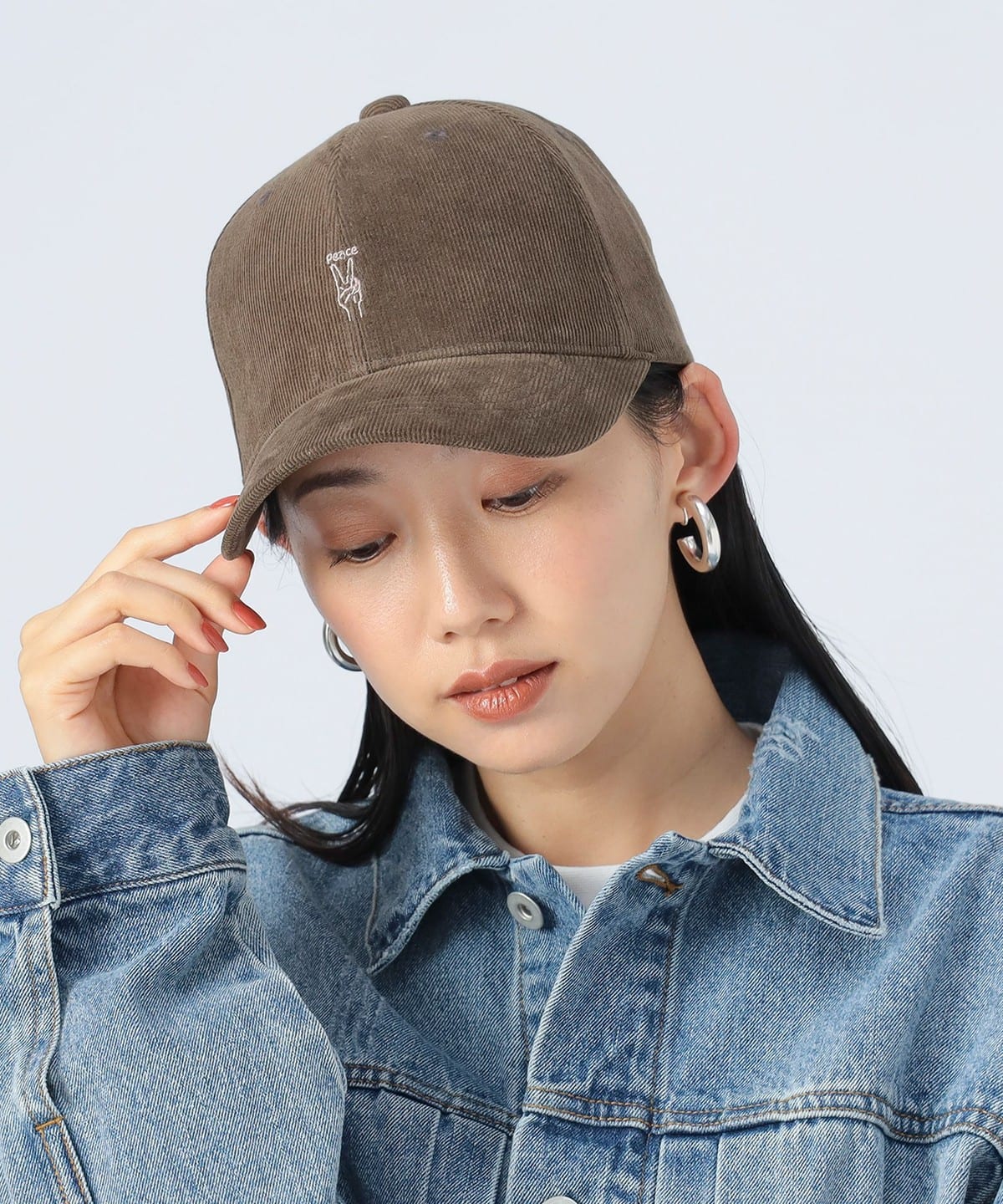 ハンドサイン 細コーデュロイ キャップ 帽子 WOMEN BROWN ONE SIZE ハンドサイン 細コーデュロイ キャップ 帽子 WOMEN BROWN ONE SIZE