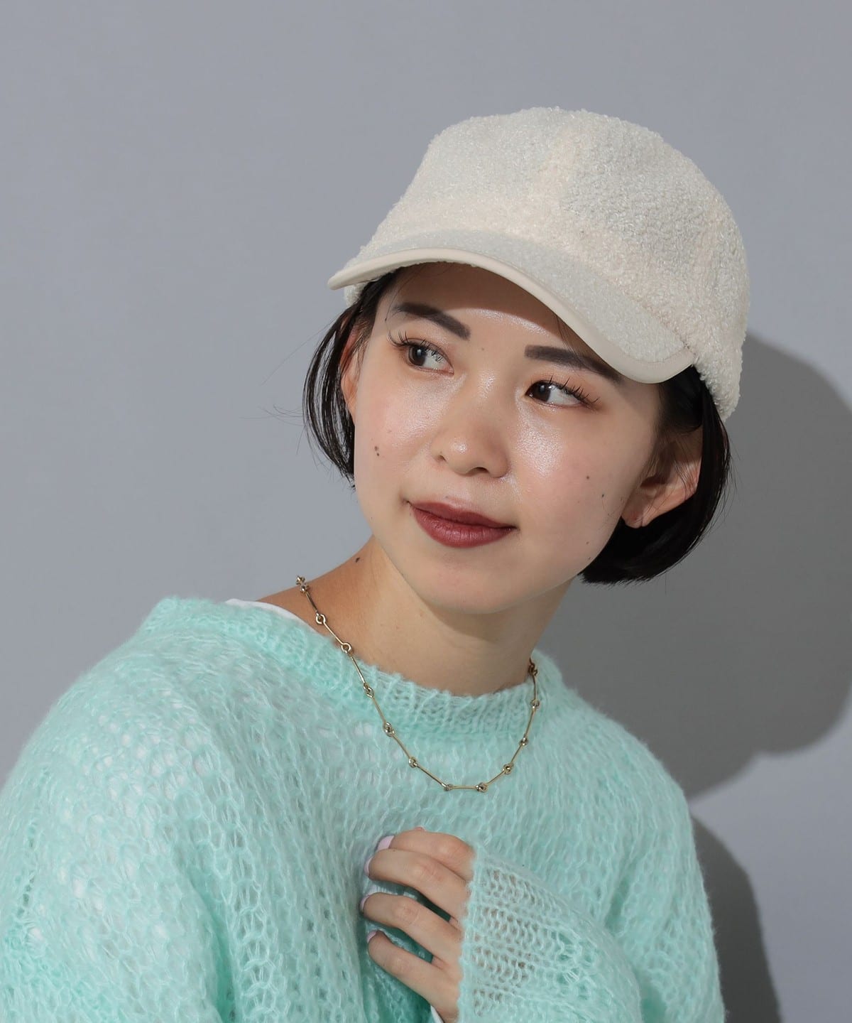 プードルボア キャップ 帽子 WOMEN IVORY ONE SIZE プードルボア キャップ 帽子 WOMEN IVORY ONE SIZE