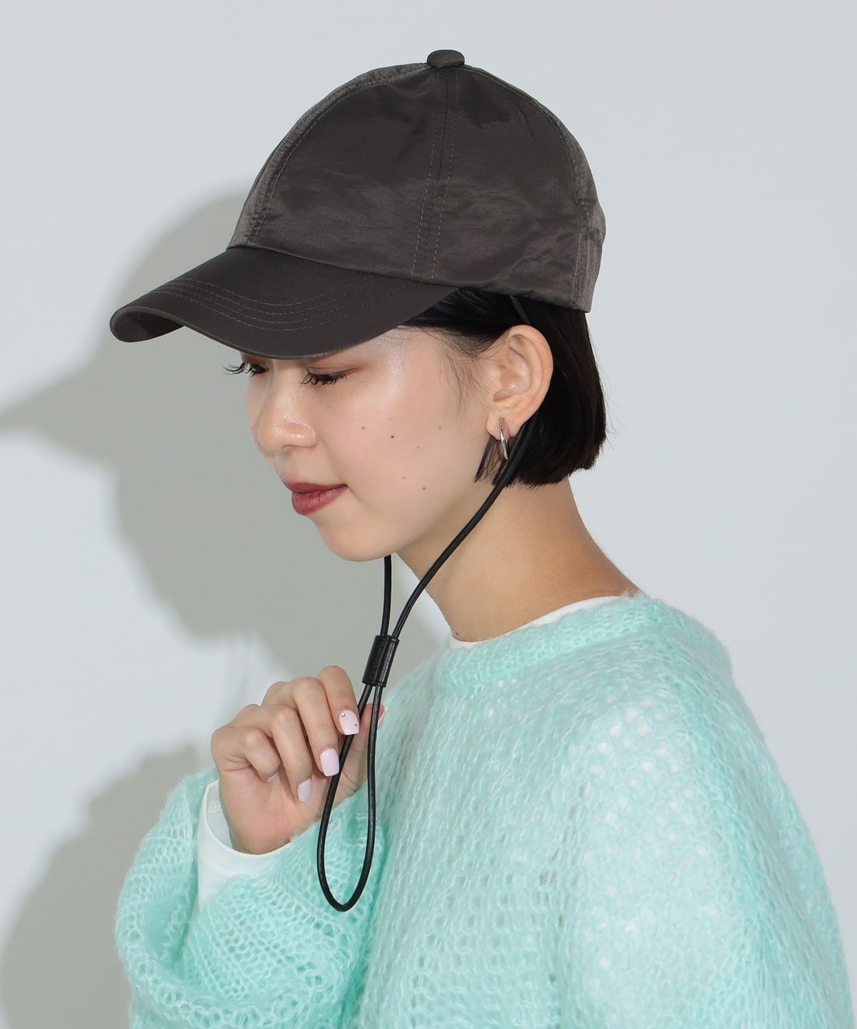 マットサテン キャップ 帽子 WOMEN CHARCOAL BLACK ONE SIZE マットサテン キャップ 帽子 WOMEN CHARCOAL BLACK ONE SIZE