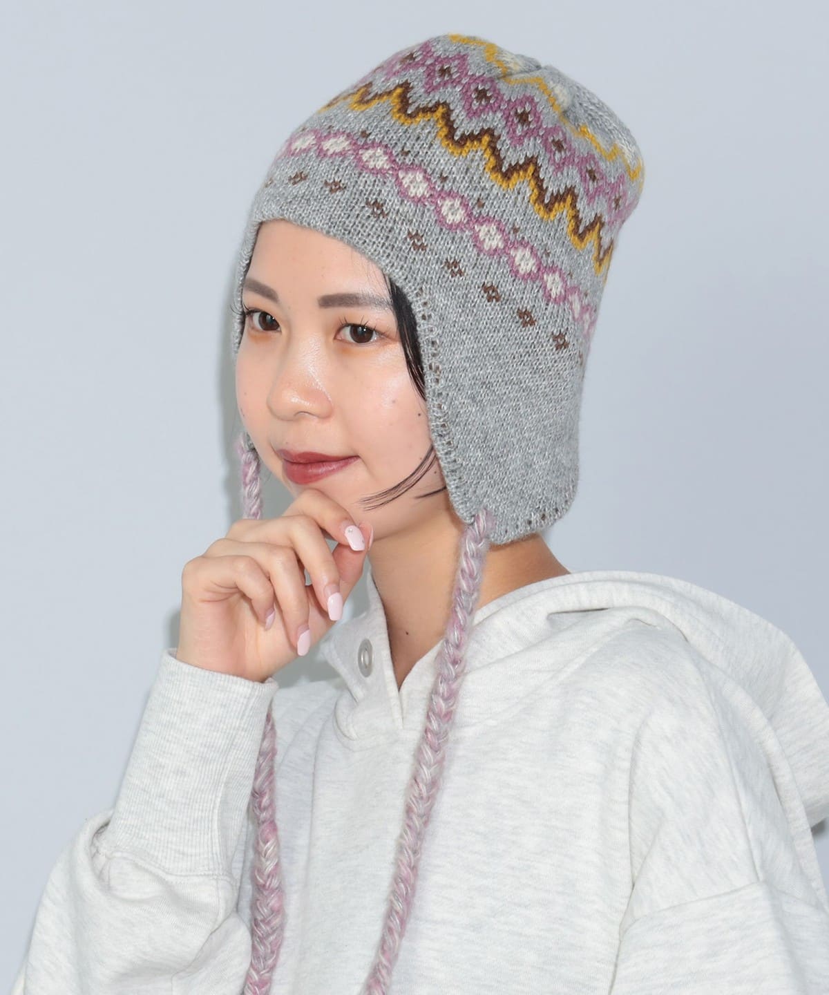 ノルディック イヤー ワッチキャップ 帽子 WOMEN GREY ONE SIZE ノルディック イヤー ワッチキャップ 帽子 WOMEN GREY ONE SIZE
