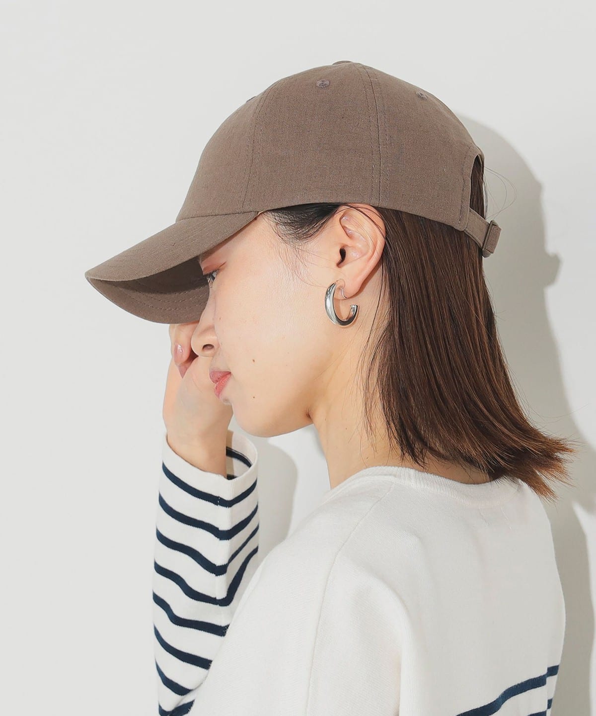 麻調 キャップ 25SS 帽子 WOMEN MOCHA ONE SIZE 麻調 キャップ 25SS 帽子 WOMEN MOCHA ONE SIZE