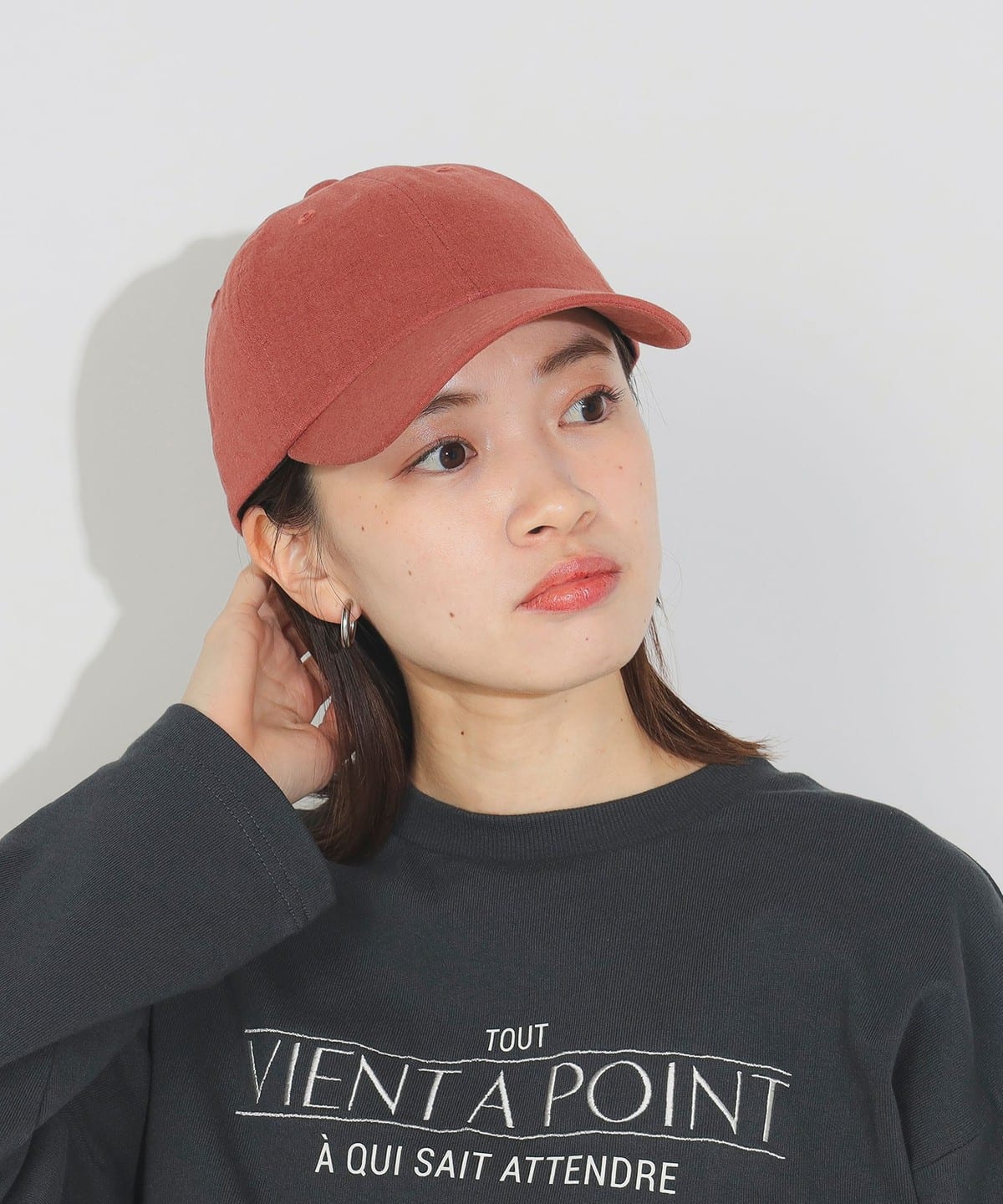 麻調 キャップ 25SS 帽子 WOMEN TERRACOTTA ONE SIZE 麻調 キャップ 25SS 帽子 WOMEN TERRACOTTA ONE SIZE