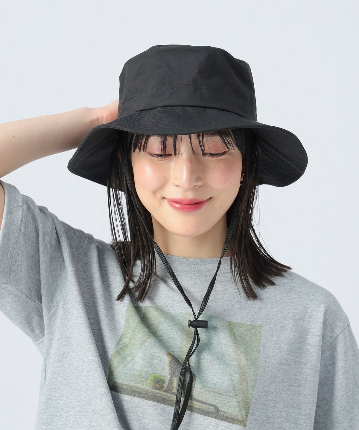 UVカット アドベンチャー ハット 帽子 WOMEN BLACK ONE SIZE UVカット アドベンチャー ハット 帽子 WOMEN BLACK ONE SIZE