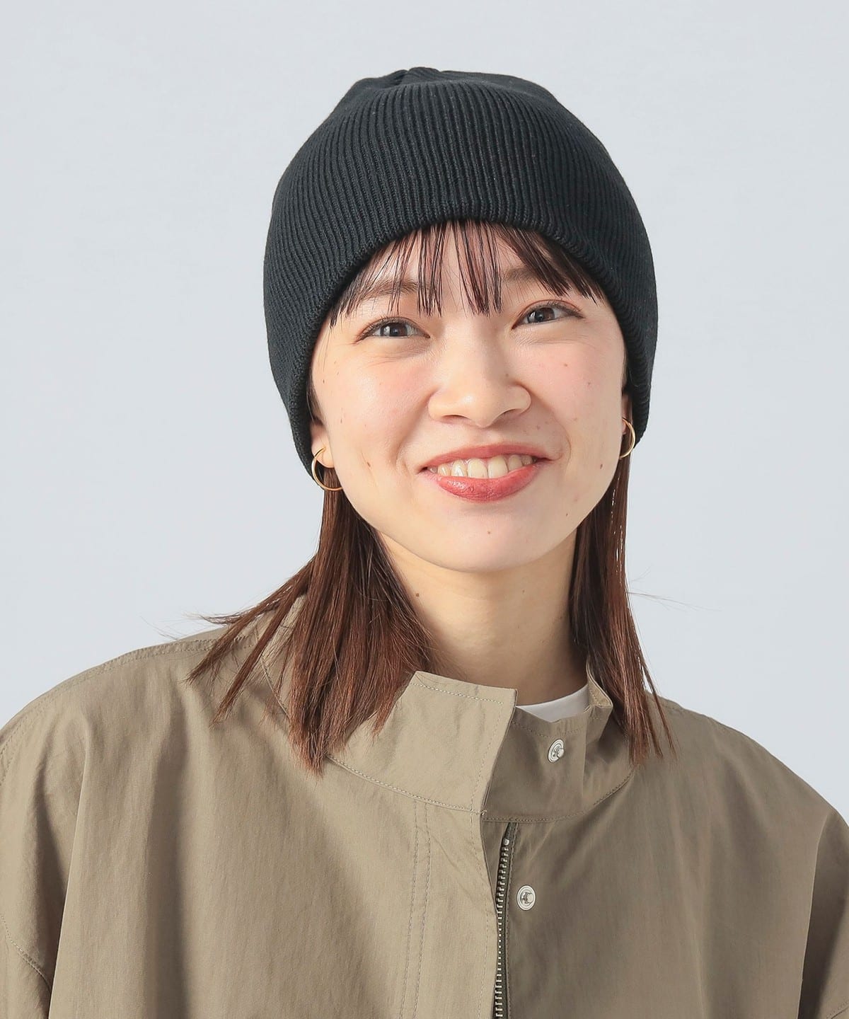シンプルリブ ワッチキャップ 帽子 WOMEN BLACK ONE SIZE シンプルリブ ワッチキャップ 帽子 WOMEN BLACK ONE SIZE