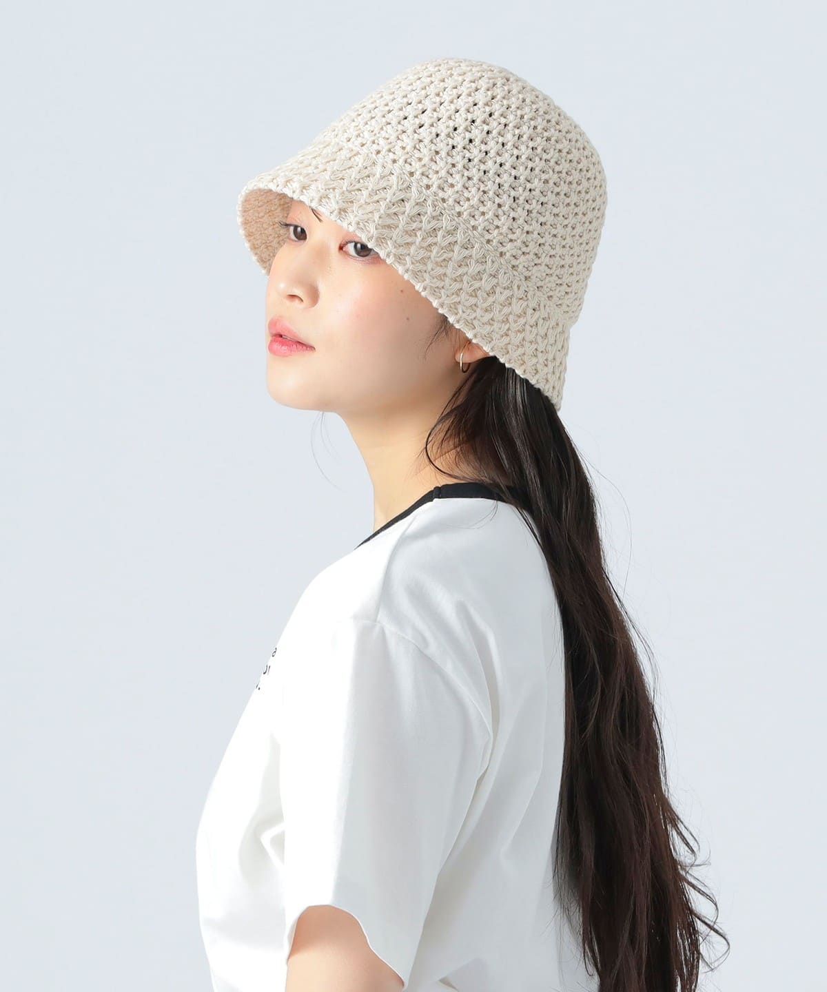 鍵編み風 クロシェハット 帽子 WOMEN IVORY ONE SIZE 鍵編み風 クロシェハット 帽子 WOMEN IVORY ONE SIZE