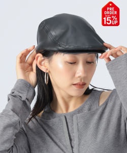【+15%ポイントUP】フェイクレザー ハンチング