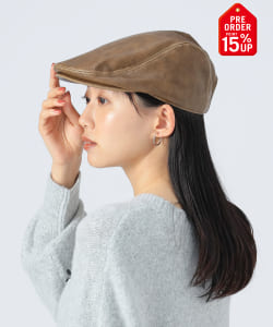 【+15%ポイントUP】フェイクレザー ハンチング
