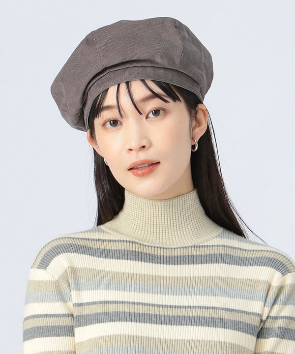 Prada コーデュロイ ベレー帽 ベージュ BEAMS HEART（ビームス ハート）細コーデュロイ ベレー帽（帽子