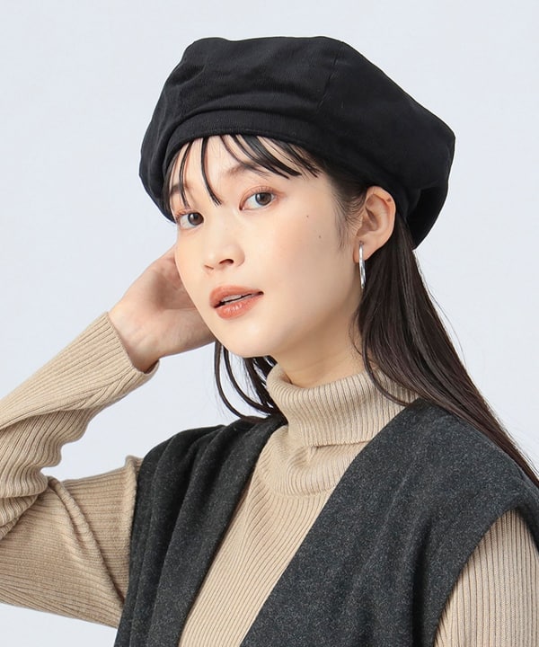 BEAMS HEART（ビームス ハート）細コーデュロイ ベレー帽（帽子