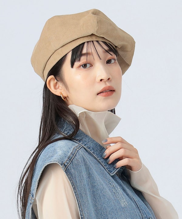 Prada コーデュロイ ベレー帽 ベージュ Prada ロゴ ベレー帽 | ニュートラル | FARFETCH JP