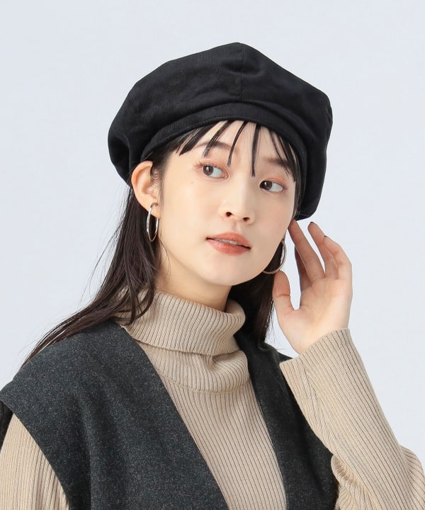 Prada コーデュロイ ベレー帽 ベージュ BEAMS HEART（ビームス ハート）細コーデュロイ ベレー帽（帽子