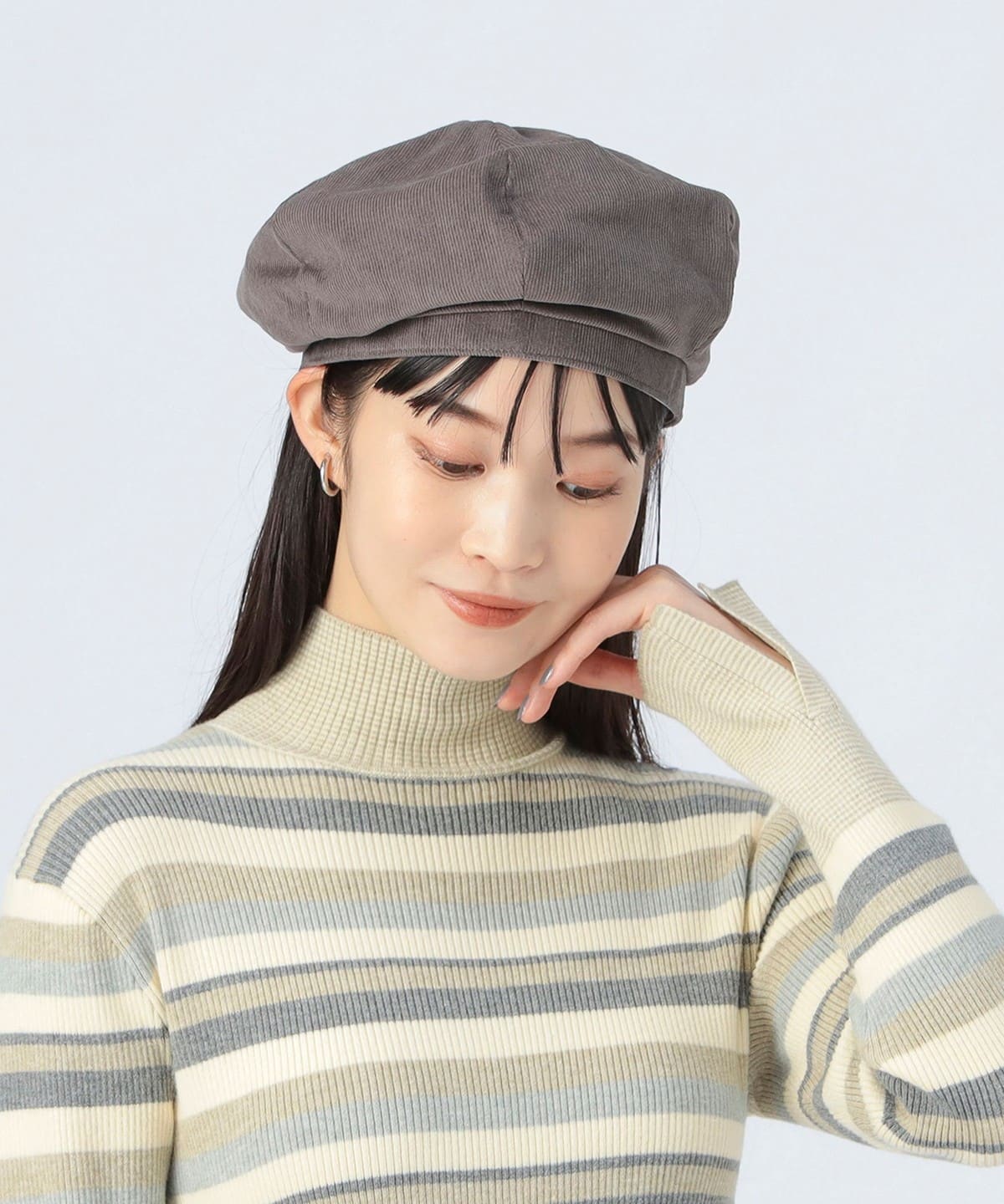 BEAMS HEART(ビームス ハート)細コーデュロイ ベレー帽(帽子 BEAMS HEART(ビームス ハート)細コーデュロイ ベレー帽(帽子